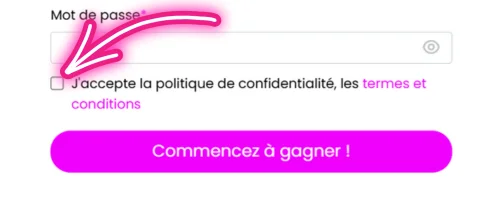 Acceptez les conditions