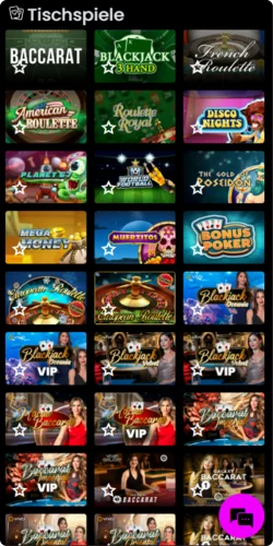 Love Casino Tischspiele