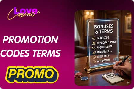 Promotion Codes Terms and Wager Requirements Love Casino